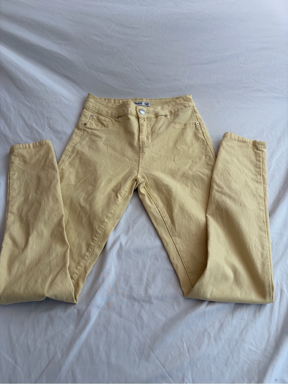 YMI Hyperstretch Yellow Jeans Women’s Size M Stretch Denim
